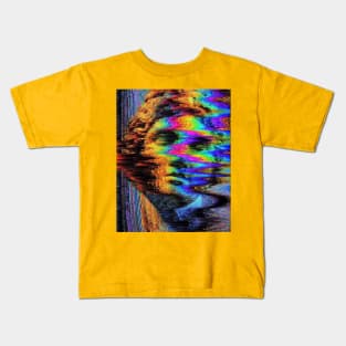 Vaporwave greek glitch statue Kids T-Shirt